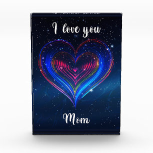 I love you Mom / Acrylic Heart Block