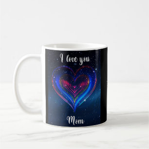 I Love You Mom Galaxy Heart / Taza Galáctica Mamá Coffee Mug