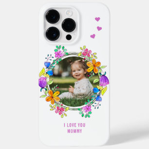 I LOVE YOU MOMMY Photo Colourful Floral Modern Case-Mate iPhone 14 Pro Max Case