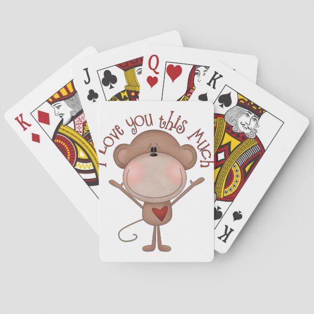 I love you MONKEY Playing Cards (Back)