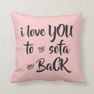 I Love You Moon Back Funny Valentines Day Quotes Cushion