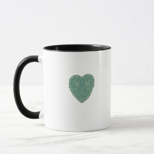 I Love You More Blue Green Heart Design  Mug