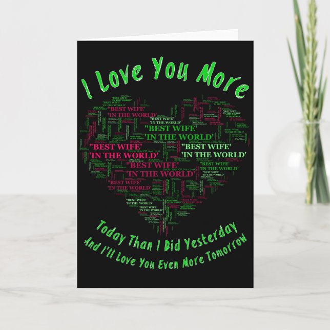 I Love You More Card (Front)