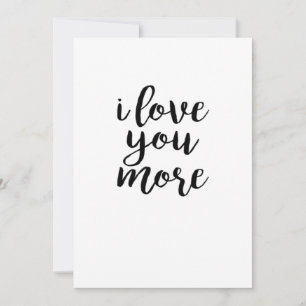 I Love You More Elegant Love Design Holiday Card