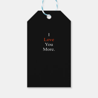 I Love You More Minimal Design Gift Tags