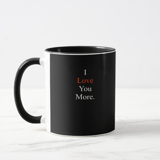 I Love You More Minimal Design  Mug (Left)