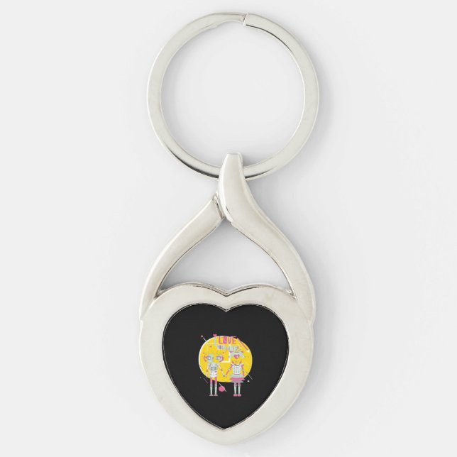 I Love You More Modern Aesthetic  Key Ring (Front)