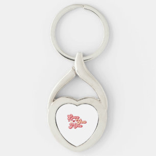 I Love You More Modern Clean Style  Key Ring