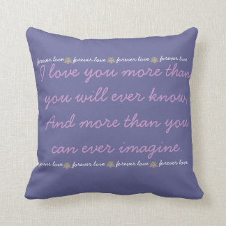 I love you more pillow