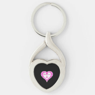 I Love You More Pink Heart Romantic  Key Ring