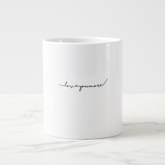 I Love You More Soft Romantic Aesthetic  Large Coffee Mug (Front)