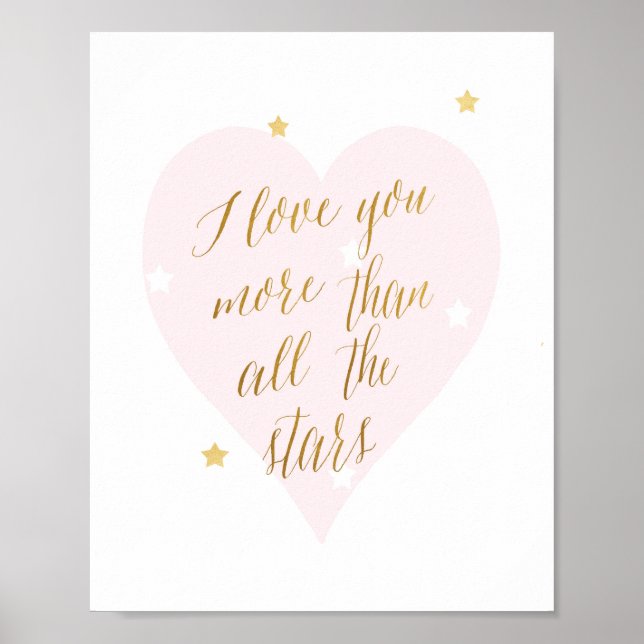 I love you more than all the stars - Art Print (Front)