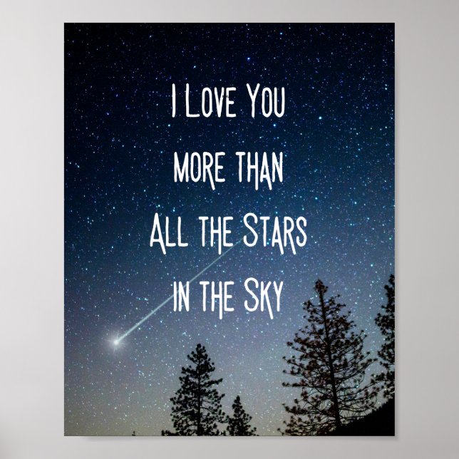 I love You More than All the Stars in the Sky Kids Poster (Front)