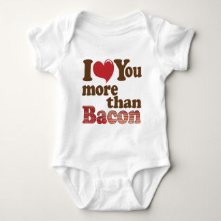 I Love You More Than Bacon Baby Bodysuit