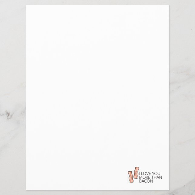 I Love you More Than Bacon Flyer (Front)