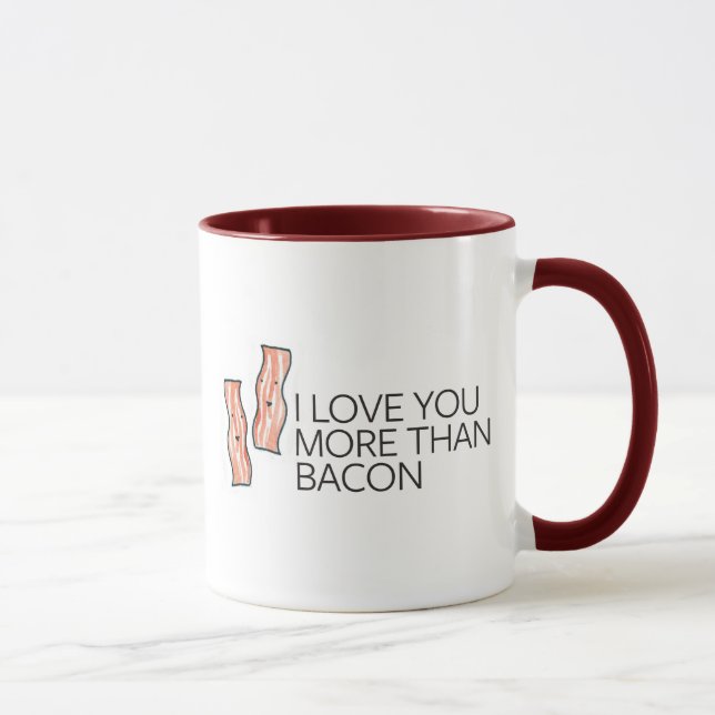I Love you More Than Bacon Mug (Right)