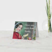 I Love You More Than Books Card (Funny)