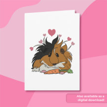 I Love You More Than Carrots Guinea Pig Valentine
