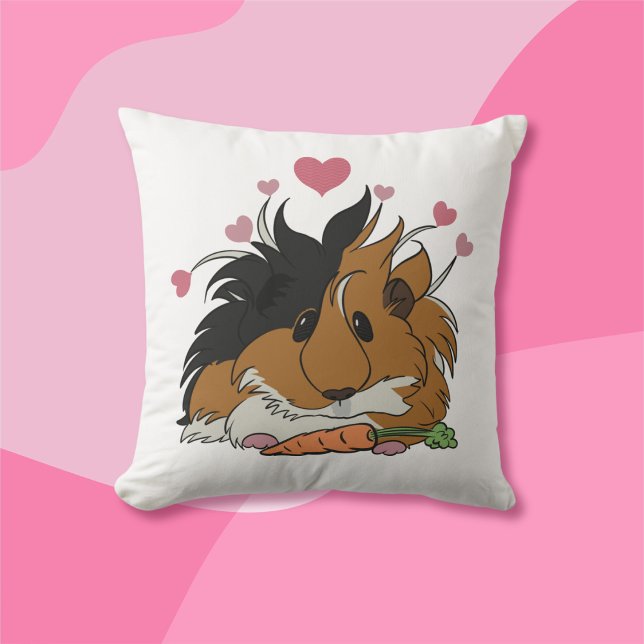 I Love You More Than Carrots Guinea Pig Valentine Cushion (Creator Uploaded)