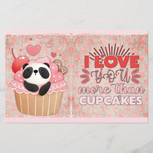 I Love You More Than Cupcakes Panda Valentines