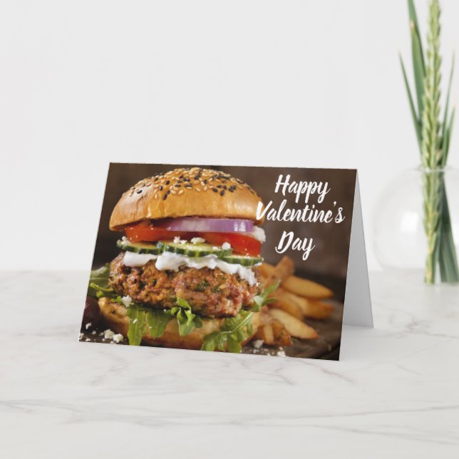 I "LOVE" YOU MORE THAN **HAMBURGERS** VALENTINE CARD (Front)