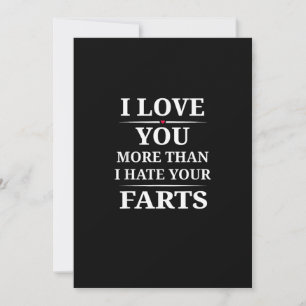 I Love You More Than I Hate Your Farts Funny Coupl Holiday Card