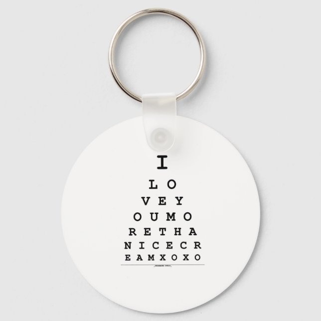 I Love You More Than Ice Cream Key Ring (Front)