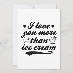 I Love You More Than Ice Cream Thank You Card