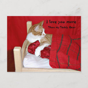 I love you more than my Teddy Bear Postcard