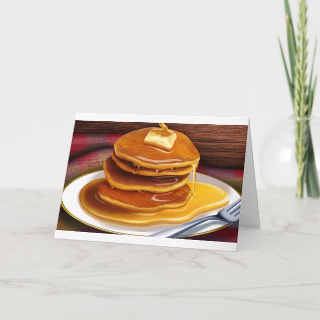 I "LOVE" YOU MORE THAN **PANCAKES** CARD (Front)