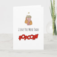 I Love You More Than Popcorn ASL Card