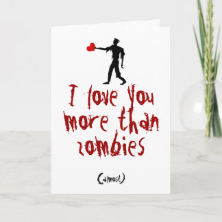 I love you more than zombies holiday card