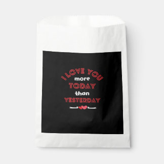 I Love You More Today Than Yesterday Romantic Quot Favour Bag