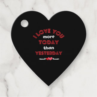 I Love You More Today Than Yesterday Romantic Quot Favour Tags