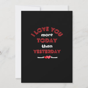I Love You More Today Than Yesterday Romantic Quot Holiday Card