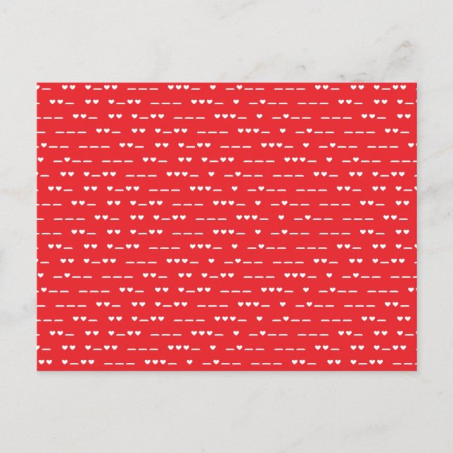 I Love You Morse Code Postcard (Front)
