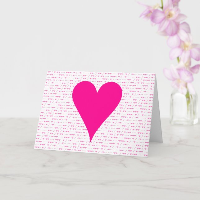 I Love You - Morse Code Valentine's Day Card (Orchid)