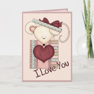 I Love You Mouse Holiday Card