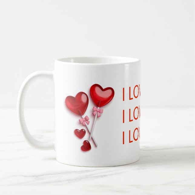 I Love You Mug – Romantic Valentine's Day Gift (Left)