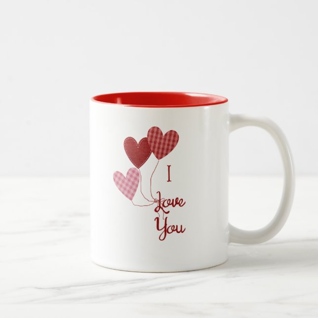 I Love You Mug with Heart Balloons (Right)