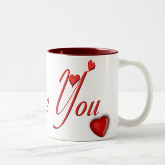 I Love You Mug with Hearts