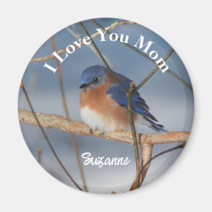 I Love You Mum Bluebird Personalised Magnet