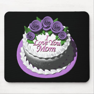 I Love You Mum Cake Mouse Pad