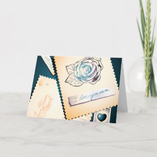 I love you mum, card