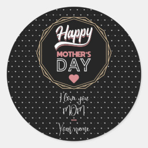 I love you mum classic round sticker