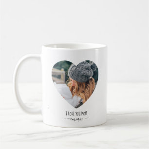 I Love You Mum Custom 2 Photos  Coffee Mug