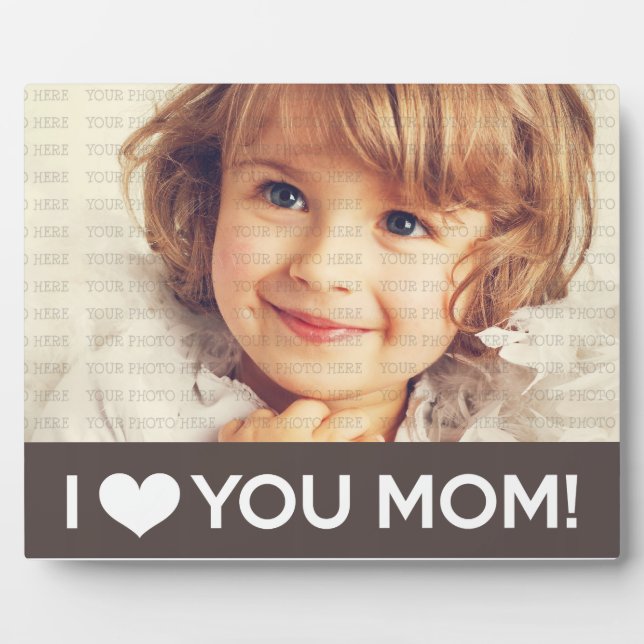 I Love You Mum - Custom Photo Plaque (Front)