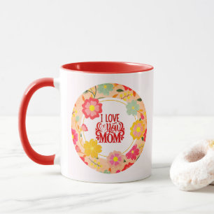 I Love You Mum" Floral I Watercolor Wildflower Mug