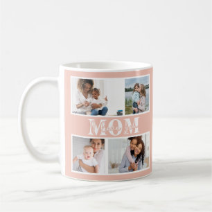 I Love You Mum Four Photo Personalised Gift Coffee Mug