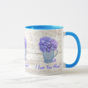 I Love You Mum Hydrangea Mug